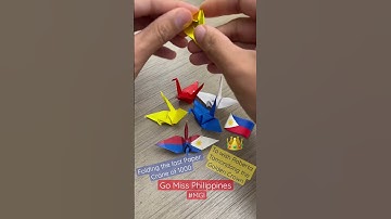 Thumbnail of Miss Grand International Philippines Golden Origami Paper Crane Folding for Roberta Tamondong 👑