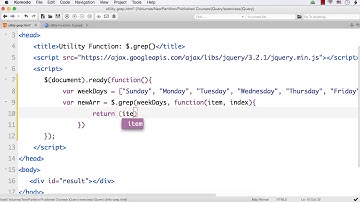 jQuery: Use $.grep() Method to Filter an Array
