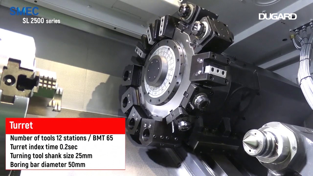 SMEC SL2500 Lathe Cutting Demo - YouTube