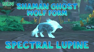 WoW Shadowlands 9.2 - New Shaman Ghost Wolf Form | Glyph of the Spectral Lupine