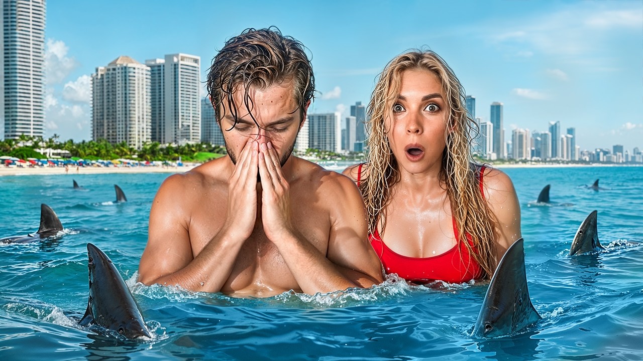 Поехали На Самый ОПАСНЫЙ Пляж Майами! Встретили Акулу?