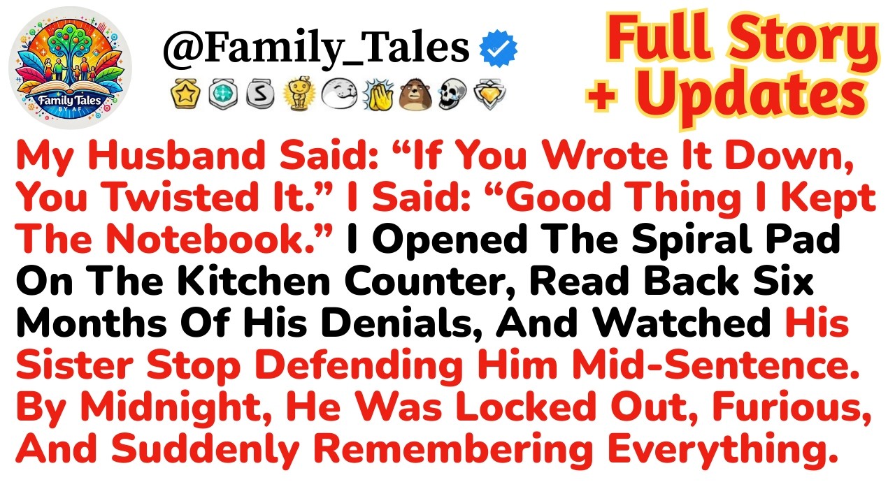 My Husband Said: “If You Wrote It Down, You Twisted It.” I Said: “Good Thing I Kept The Notebook.”