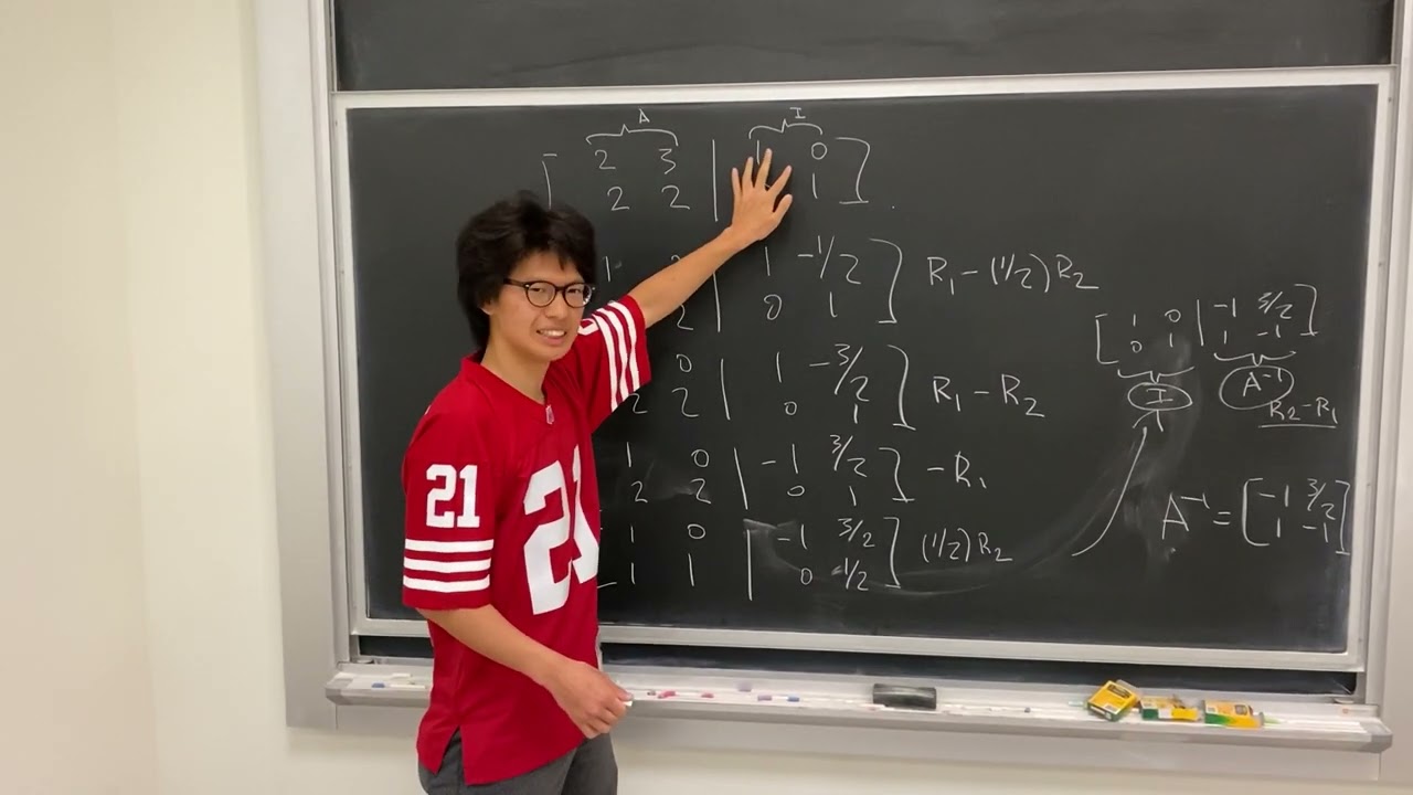 Defining the inverse of a matrix and describing how to find it when it exists.