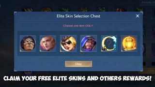 NEW EVENT SELECT YOUR FREE ELITE SKINS AND OTHER REWARDS FROM MLBB WESTERN SERVER screenshot 5