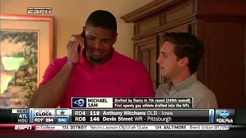 Michael Sam drafted by the St. Louis Rams in the 2...