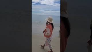 Sok Kongs Mon Walks Along Oucherteal Beach 08 Jan 2023