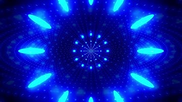 VJ Loop - Blue Neon Dots Tunnel