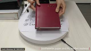 leatherette and PU leather material for PU notebook or planner