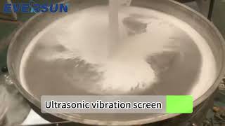 Ultrasonic vibration screen for plastic powder Test video