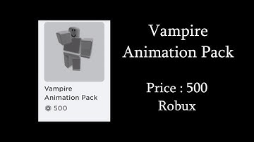 Roblox Vampire Animation Pack Showcase