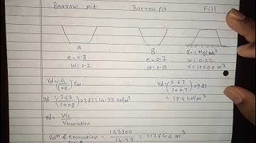 Numerical on Volume Borrow area and Compacted Area, Dec-2015, 10 Marks, Mumbai University Exam