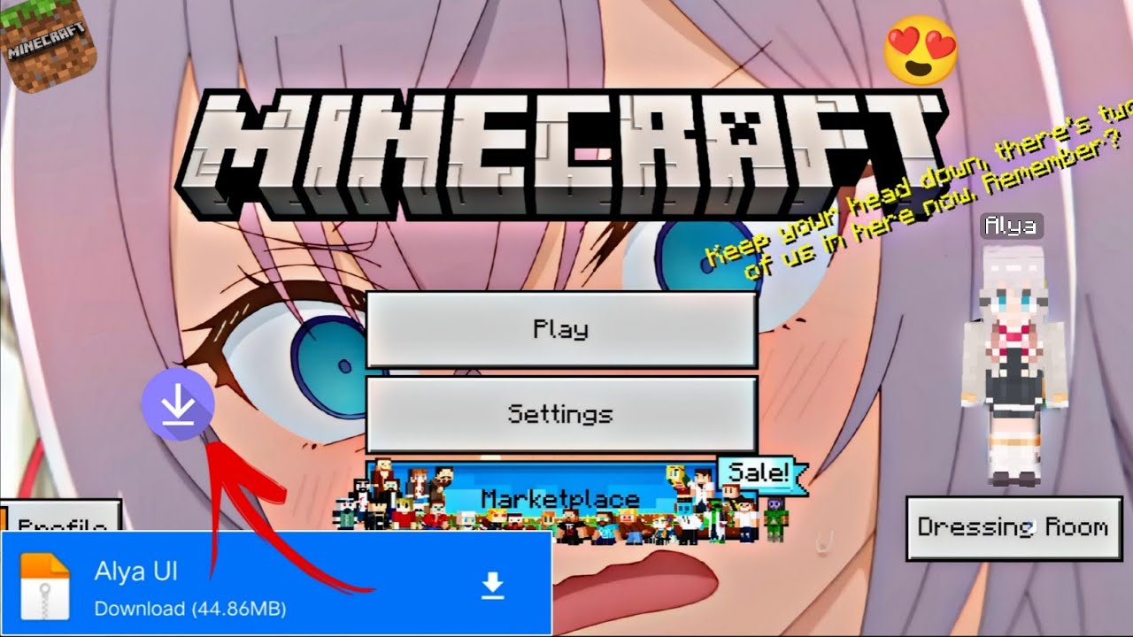 New Anime Girl UI For MCPE 1.21+😍 | Alya BetMC UI For Minecraft Pocket Edition