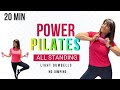 🔥20 Min POWER PILATES | BODY SCULPT 🔥 All Standing 🔥With Light Dumbbells - No Jumping