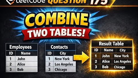 Day 1 | 175. Combine Two Tables