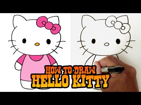 Hello kitty drawing step by step - Best drawing for kids