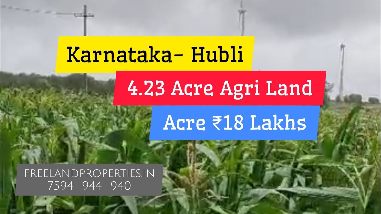 4.23 Acre Agricultural Farm Land For Sale Hubli Karnataka (Acre 18