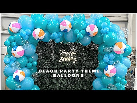 How To Balloon Garland DIY Tutorial  Under The Sea Balloon Set Up 