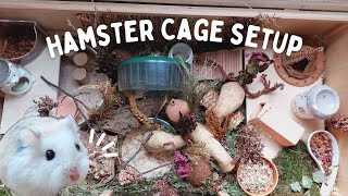 Set up my Hamster's Natural Cage with me! // Pawhut Enclosure