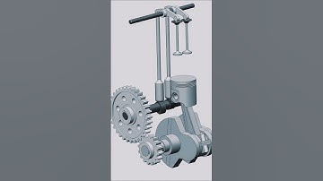 Vehicle Engine Stroke Mechanism #animation #education #automobile #cad