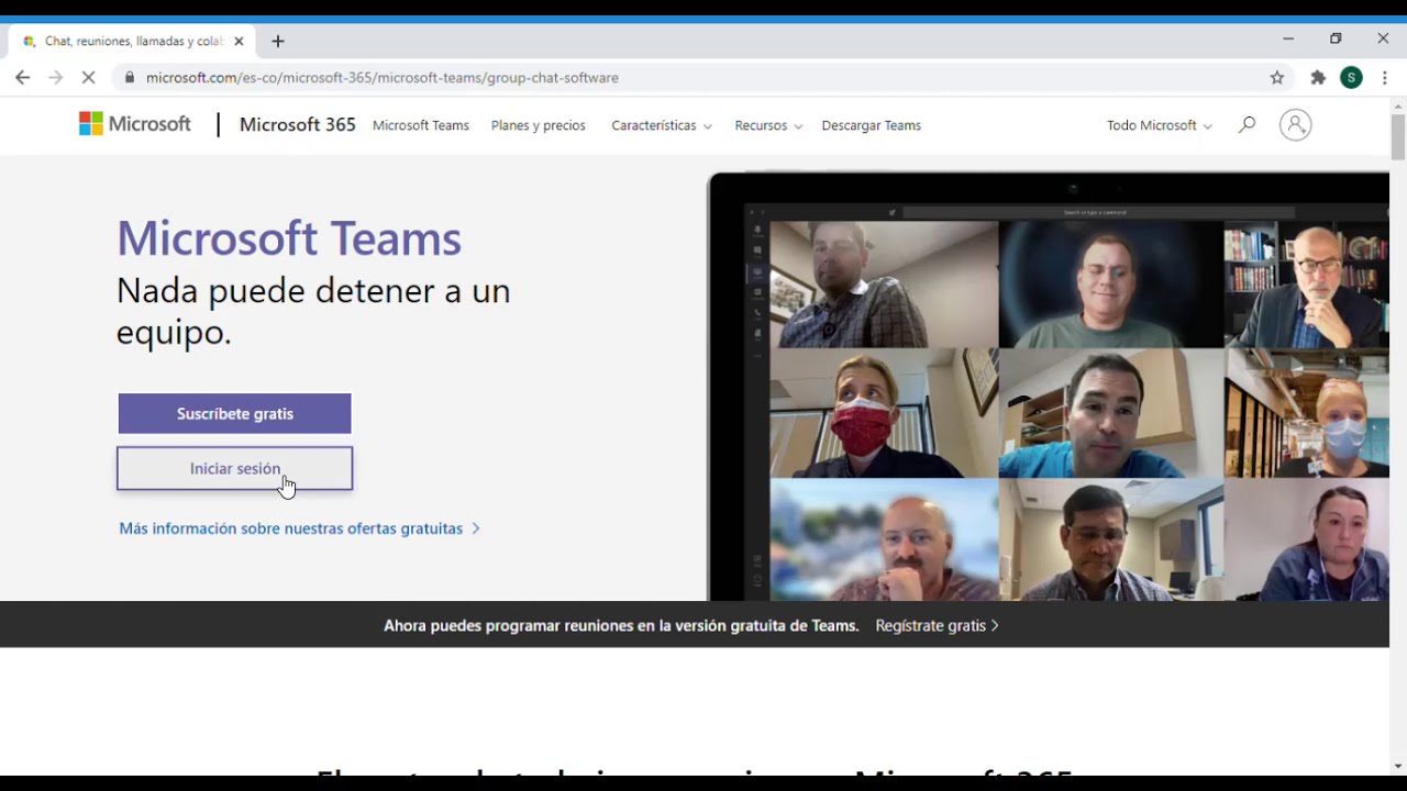 Iniciar sesion en microsoft team pagina web youtube