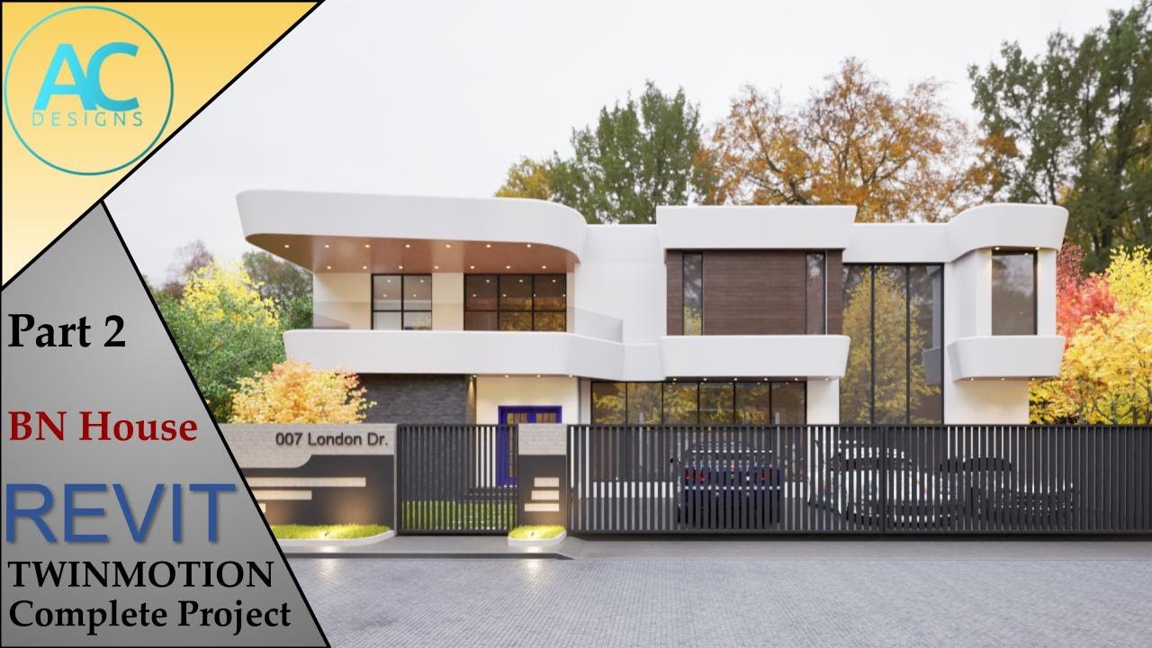 BN House | Часть 2 | Полный пошаговый проект | Учебное пособие по Revit и Twinmotion