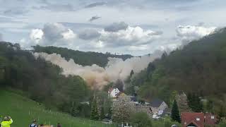 German Bridge collapses with controlled blast