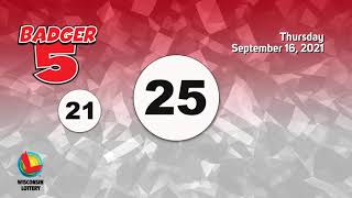 Wisconsin Lottery Evening Draw 09/16/2021