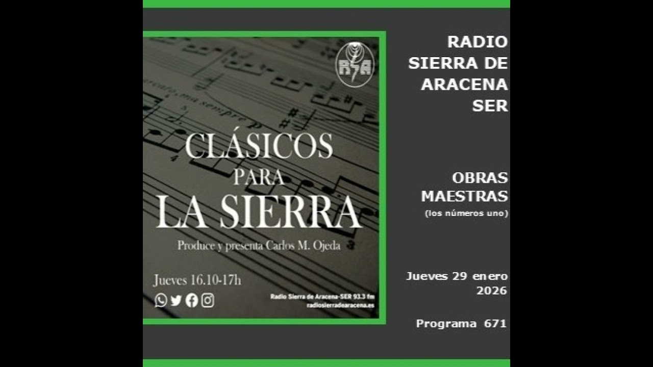 J 22/1/26 - CLÁSICOS PARA LA SIERRA nº 671 -Obras Maestras