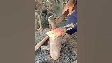 Completing the process of forging axe blade #shorts #short #shortsfeed #shortvideo #diy #how