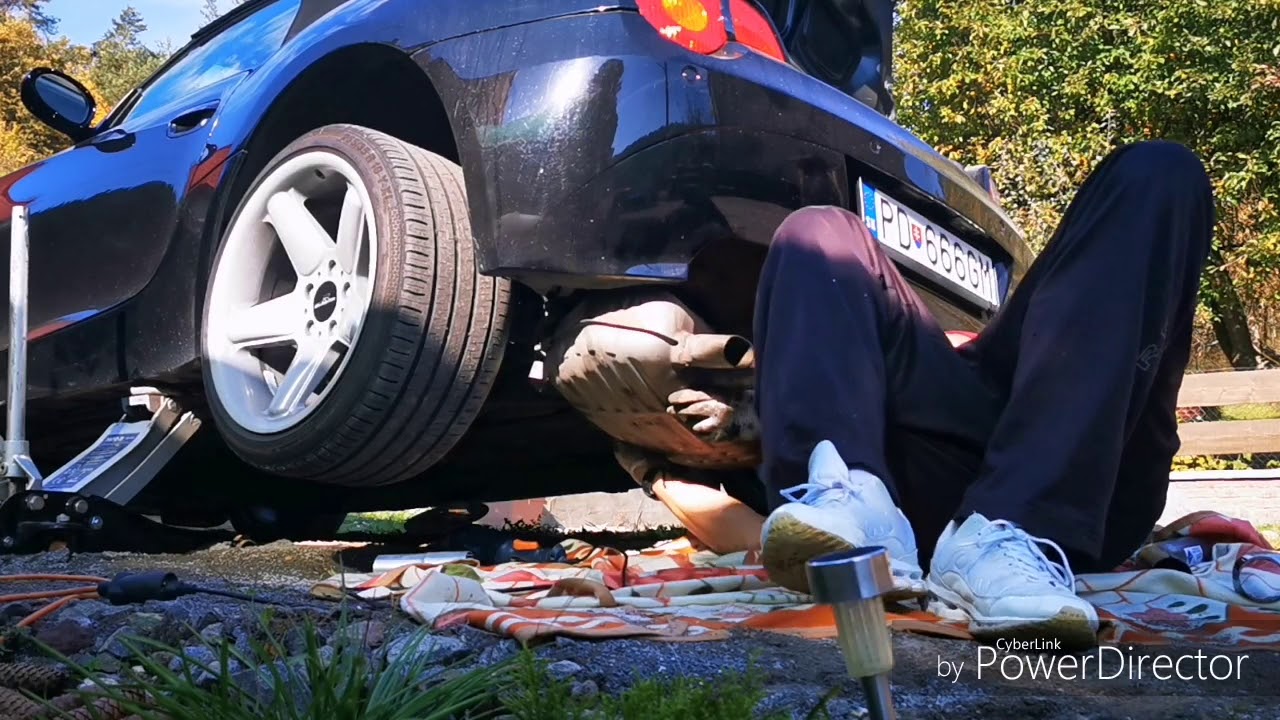 Bmw z4 e85 2.5i back muffler delete YouTube