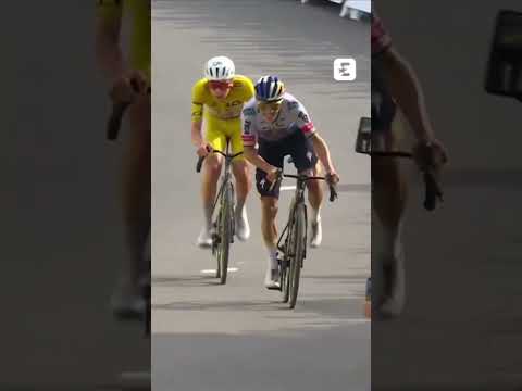 😳 Evenepoel s'offre Pogacar sur l'étape 15 ! #tourdefrance #cycling #sports