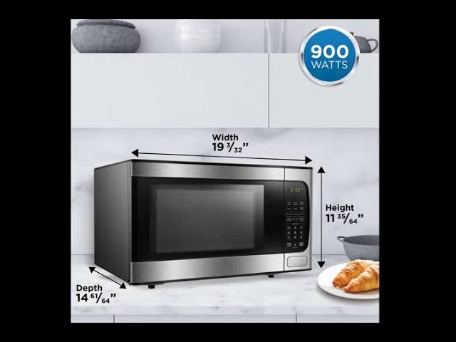 Danby 0.9 cu. ft. Countertop Microwave in Stainless Steel - DBMW0924BBS