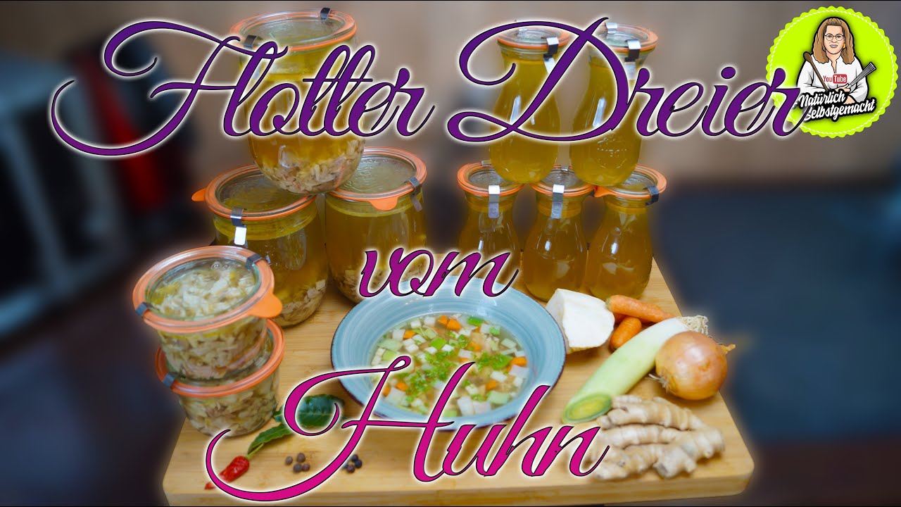 Heidis Kochwerkstatt -  Hühnersuppe, Grammel  und Wurstknödel  mit Weinkraut, Erdbeerknödel