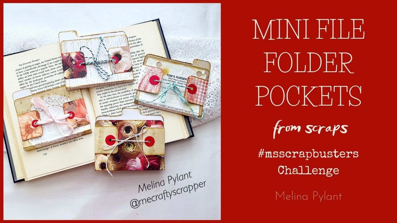 MINI FILE FOLDER POCKETS INSPIRED BY MARGRETH | #msscrapbusters