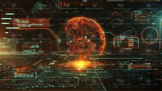 Futuristic earth hologram displaying global data and statistics