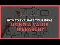 How to evaluate your ideas using a value hierarchy
