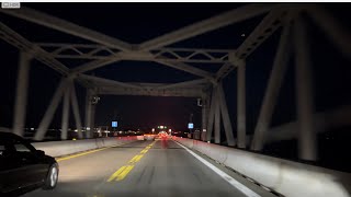 Chesapeake Bay Bridge night drive