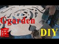 Garden ideas|.ワンバイザイと合板加工でフラワースタンド作りをしました。ワンバイ材に彫刻を施し|ケルティックのデザインしました。拘りのフラワースタンドです。ヨーロピアンテイストゴシック模様