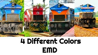 Different Colors of EMD : WDP-4 WDP-4B /INDIAN LOCOMOTIVES/ INDIAN RAILWAYS