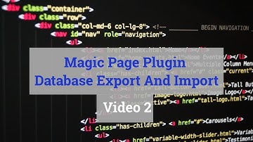 Magic Page Plugin Database Export And Import For Building Mass Page Affiliate Sites