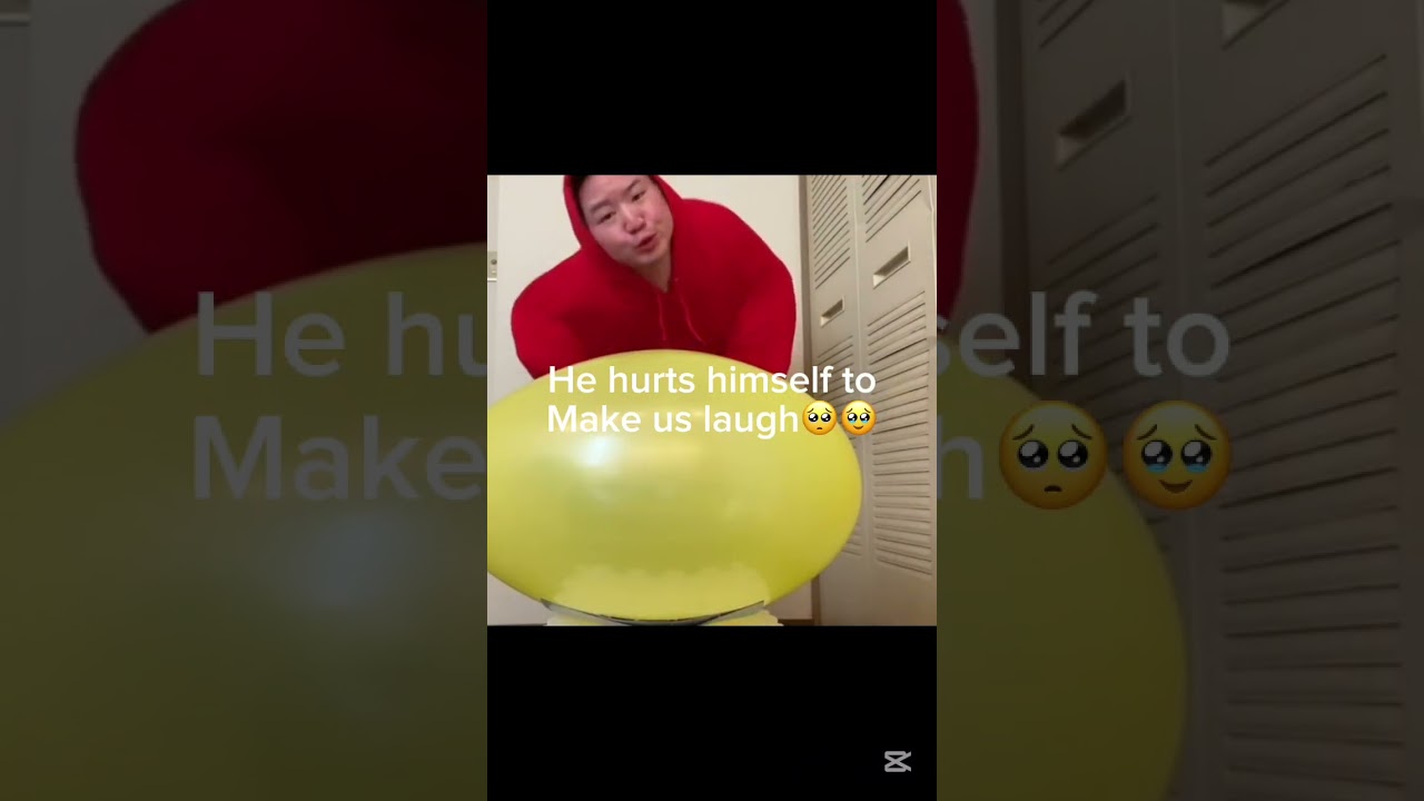 He is hurting himself to make us laugh