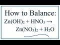 Balancing Chemical Equations with Nitrates