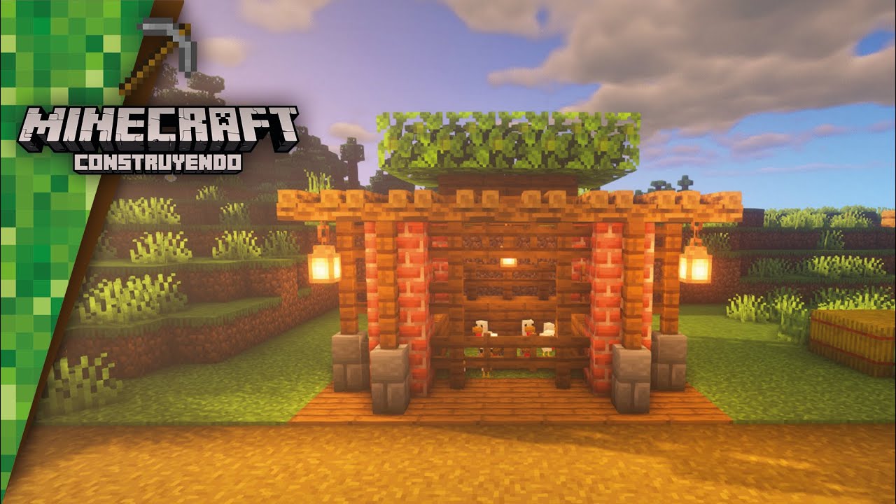 MINECRAFT Como Construir una Granja para Pollos Fácil y Rápido