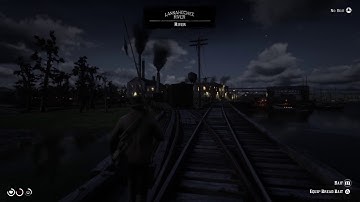 Fishing from the tracks.
