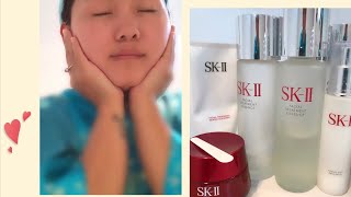 Just 4 steps|skin care routine with SkII #SKIIproducts #Pitera