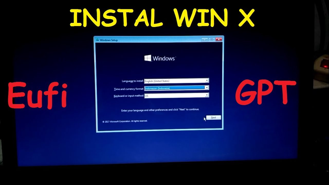 Cara Install EUFI atau GPT di Windows 10 - YouTube
