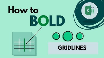 How to bold gridlines in Excel