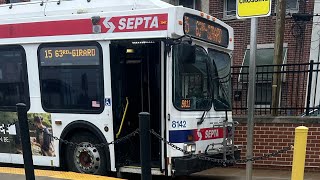 Full Septa Ride on 2009 New Flyers DE40LF #8142 On Route 15 To 63-Girard.