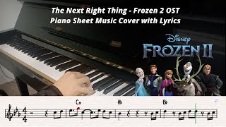 The Next Right Thing - Frozen 2 OST Piano Sheet Music Cover + Lyrics