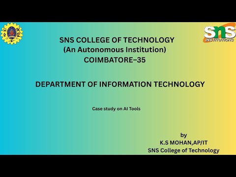 case study on AI Tools | Full Stack AI | SNS Institutions
